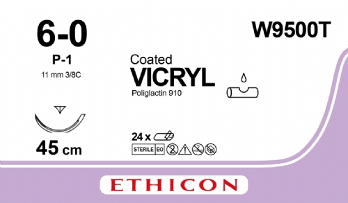 COATED VICRYL (polyglactin 910) Suture<br/>Size: VICRYL<br/>Colour: 6-0<br/>Style: cutting