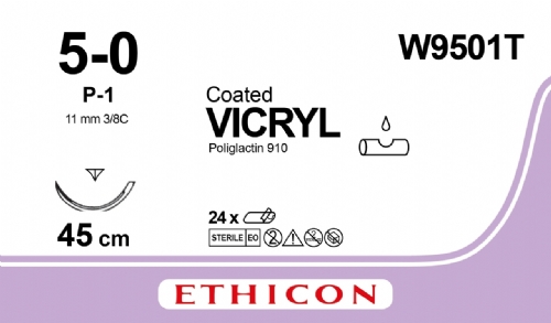 COATED VICRYL (polyglactin 910) Suture<br/>Size: VICRYL PLUS<br/>Colour: 5-0<br/>Style: cutting<br/>Size: VICRYL PLUS<br/>Colour: 5-0<br/>Style: cutting