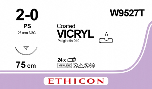 COATED VICRYL (polyglactin 910) Suture<br/>Size: VICRYL PLUS<br/>Colour: 2-0<br/>Style: cutting