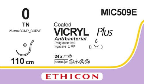 COATED VICRYL Plus Antibacterial (polyglactin 910) Suture<br/>Size: VICRYL PLUS<br/>Colour: 0<br/>Style: non cutting