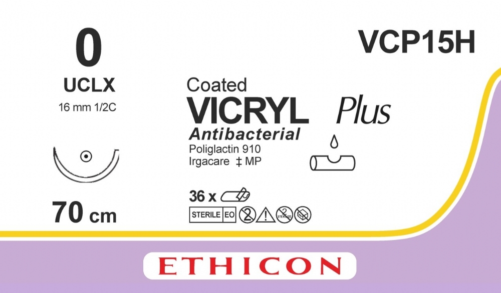 COATED VICRYL Plus Antibacterial (polyglactin 910) Suture<br/>Size: VICRYL PLUS<br/>Colour: 0<br/>Style: non cutting