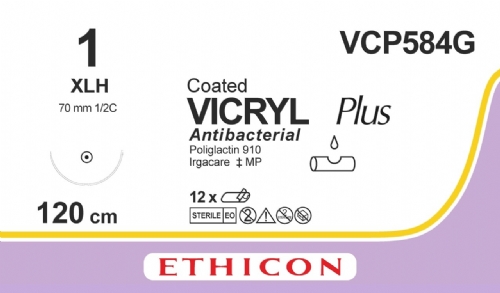COATED VICRYL Plus Antibacterial (polyglactin 910) Suture<br/>Size: VICRYL PLUS<br/>Colour: 1<br/>Style: non cutting