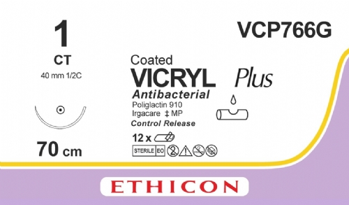COATED VICRYL Plus Antibacterial (polyglactin 910) Suture<br/>Size: VICRYL PLUS<br/>Colour: 1<br/>Style: non cutting