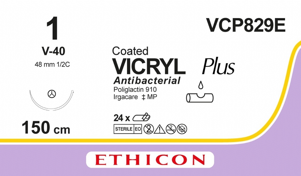 COATED VICRYL Plus Antibacterial (polyglactin 910) Suture<br/>Size: VICRYL PLUS<br/>Colour: 1<br/>Style: non cutting