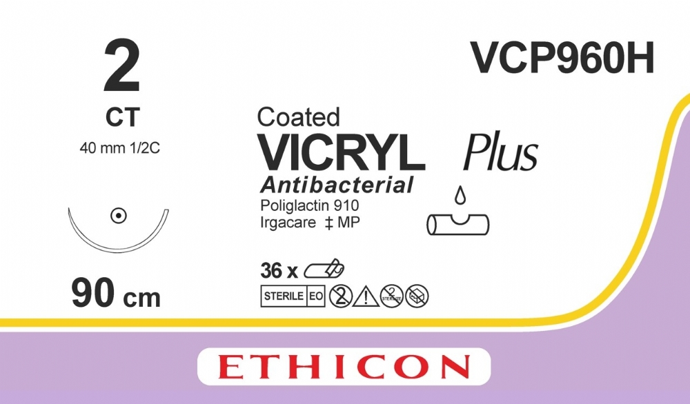 COATED VICRYL Plus Antibacterial (polyglactin 910) Suture<br/>Size: VICRYL PLUS<br/>Colour: 2<br/>Style: non cutting