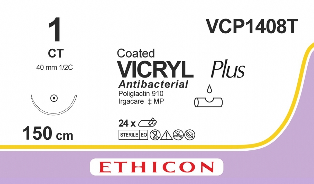 COATED VICRYL Plus Antibacterial (polyglactin 910) Suture<br/>Size: VICRYL PLUS<br/>Colour: 1<br/>Style: non cutting
