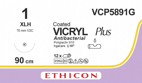COATED VICRYL Plus Antibacterial (polyglactin 910) Suture<br/>Size: VICRYL PLUS<br/>Colour: 1<br/>Style: non cutting