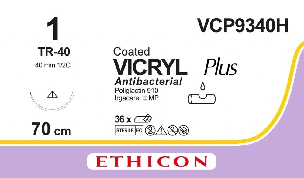 COATED VICRYL Plus Antibacterial (polyglactin 910) Suture<br/>Size: VICRYL PLUS<br/>Colour: 1<br/>Style: cutting