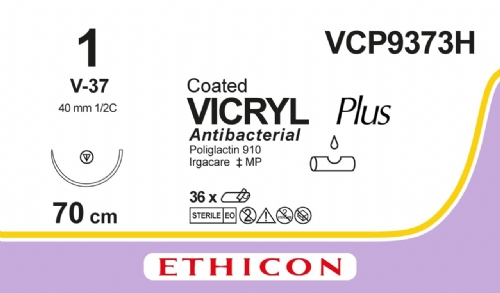 COATED VICRYL Plus Antibacterial (polyglactin 910) Suture<br/>Size: VICRYL PLUS<br/>Colour: 1<br/>Style: non cutting