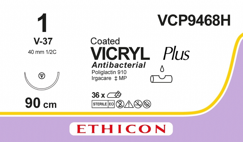 COATED VICRYL Plus Antibacterial (polyglactin 910) Suture<br/>Size: VICRYL PLUS<br/>Colour: 1<br/>Style: non cutting