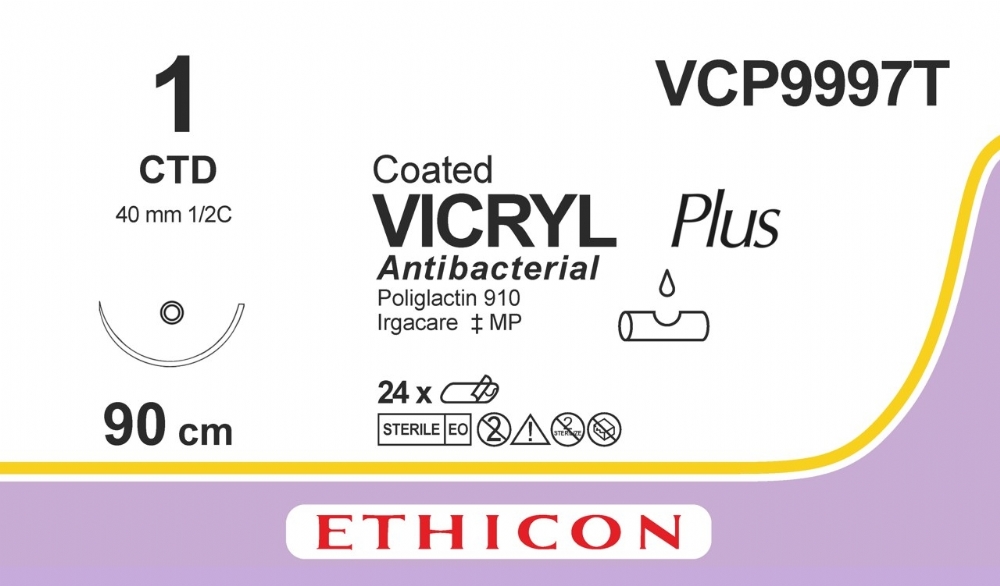 COATED VICRYL Plus Antibacterial (polyglactin 910) Suture<br/>Size: VICRYL PLUS<br/>Colour: 1<br/>Style: non cutting
