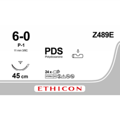 PDS II (polydioxanone) Suture<br/>Size: PDS<br/>Colour: 6-0<br/>Style: cutting
