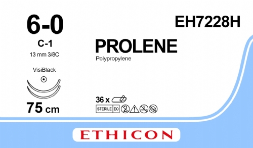 PROLENE Polypropylene Suture<br/>Size: PROLENE<br/>Colour: 6-0<br/>Style: non cutting