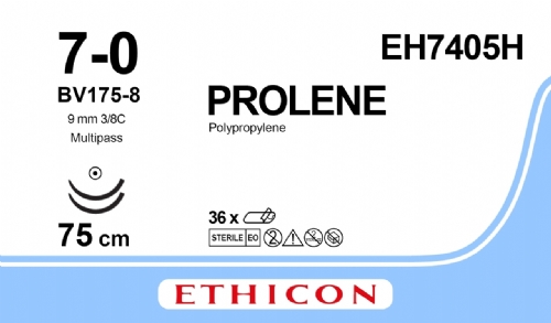 PROLENE Polypropylene Suture<br/>Size: PROLENE<br/>Colour: 7-0<br/>Style: non cutting