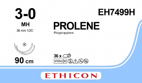 PROLENE Polypropylene Suture<br/>Size: PROLENE<br/>Colour: 3-0<br/>Style: non cutting