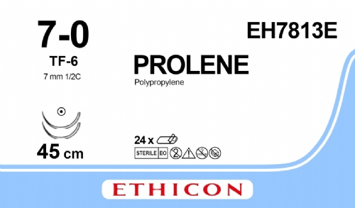 PROLENE Polypropylene Suture<br/>Size: PROLENE<br/>Colour: 7-0<br/>Style: non cutting