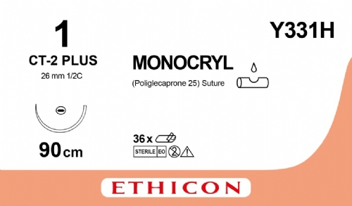 MONOCRYL (poliglecaprone 25) Suture<br/>Size: MONOCRYL<br/>Colour: 1<br/>Style: non cutting