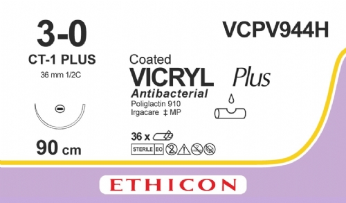 VICRYL Plus Antibacterial<br/>Size: VICRYL PLUS<br/>Colour: 3-0<br/>Style: non cutting