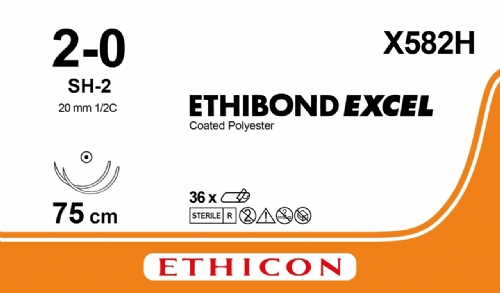ETHIBOND EXCEL® Polyester Suture<br/>Size: ETHIBOND EXCEL<br/>Colour: 2-0<br/>Style: non cutting