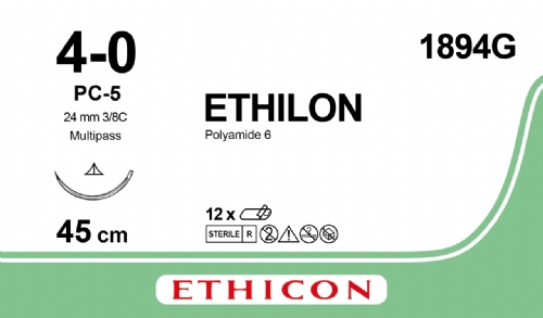 ETHILON Nylon Suture<br/>Size: ETHILON<br/>Colour: 4-0<br/>Style: cutting