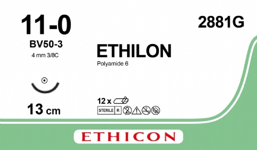 ETHILON Nylon Suture<br/>Size: ETHILON<br/>Colour: 11-0<br/>Style: non cutting