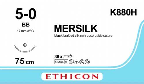 MERSILK SUTURE<br/>Size: SILK<br/>Colour: 5-0<br/>Style: non cutting