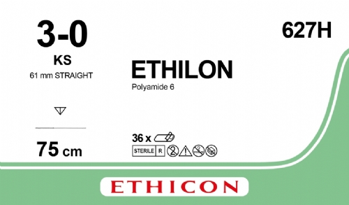 ETHILON Nylon Suture<br/>Size: ETHILON<br/>Colour: 3-0<br/>Style: cutting