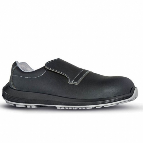 U-Power Structure Black Slip-On Safety Shoe with Protective Toe Cap