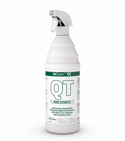 InSpec QT Biocide Solution & Wipes (Non-Sterile) | Quaternary Ammonium Cleanroom Disinfectant