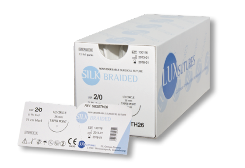 SILK Black Braided Non-Absorbable Surgical Suture — USP 3/0 (EP 2), 150 cm (Without Needle)