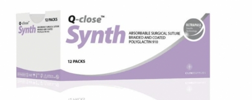 Q-close SYNTH Absorbable Polyglactin 910 Suture – USP 4-0 – 75 cm – Undyed – 3/8 Circle Tapercut 17 mm Needle (Box of 12)