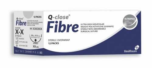 Q-close Fibre Non-Absorbable UHMWPE Orthopaedic Fixation Tape – 1.5 mm – 100 cm – Black / Undyed – Non-Needled (Box of 12)