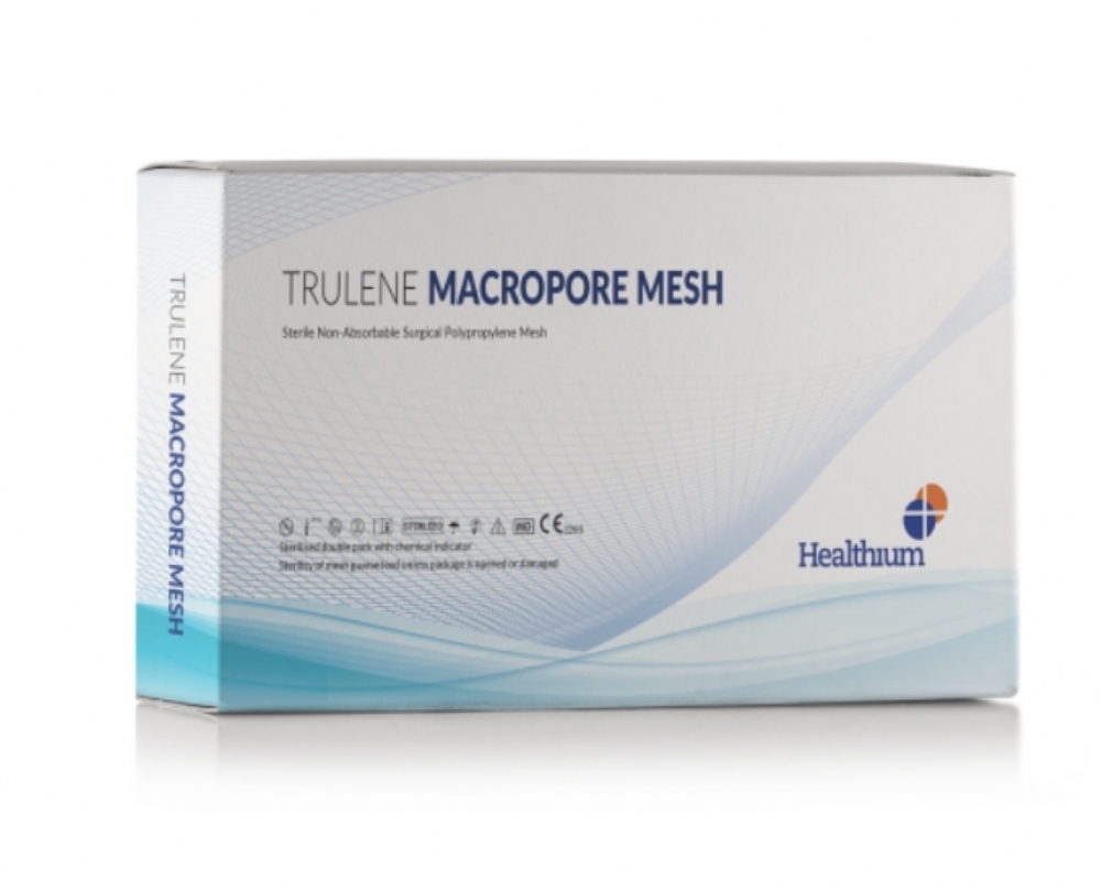 Q-close TRULENE Macropore Hernia Mesh – 30 cm × 30 cm – Non-Absorbable Polypropylene Surgical Mesh (Single Unit)