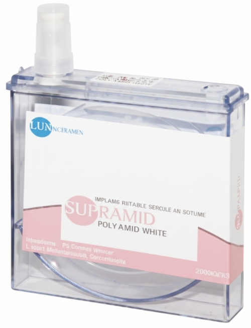 LuxSutures SUPRAMID White Veterinary Pseudo-Monofilament Suture – WITH Solution – USP 6 – 40 cm – White (1 Pc.)