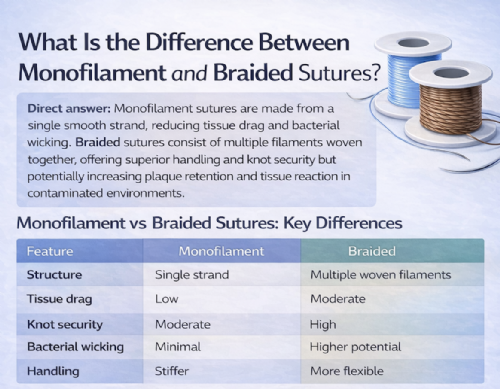 What Is the Difference Between Monofilament and Braided Sutures?