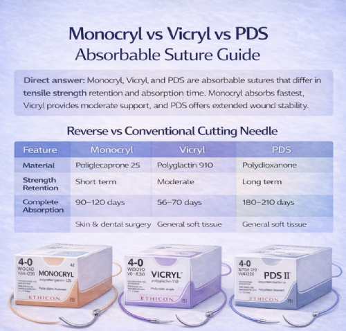 Monocryl vs Vicryl vs PDS | Absorbable Suture Guide