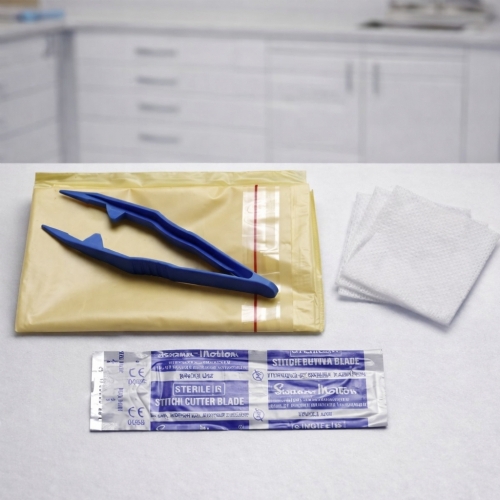 National Suture Removal Procedure Pack Non-Sterile – Stitch Cutter, Forceps & Swab – DA2031
