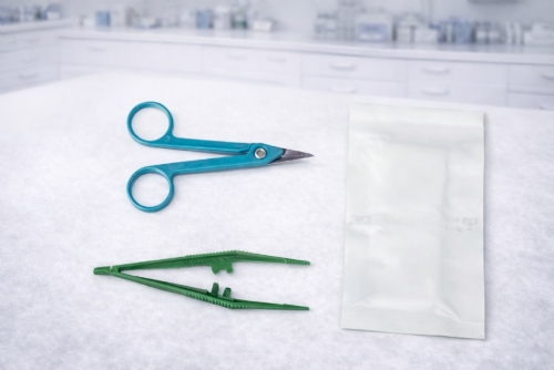 Sterile Suture Removal Kit 1 – Littauer Scissors, Plastic Forceps & Gauze Swab