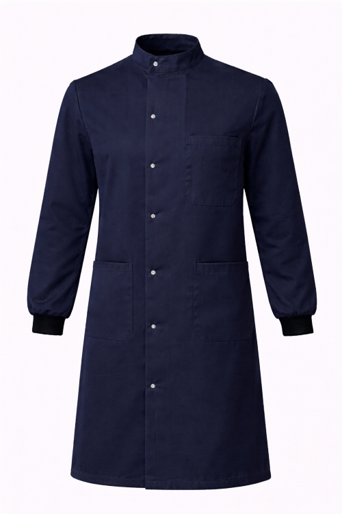 Howie Coat Stud Fastening Rib Cuff - 100% Cotton - Dark Navy