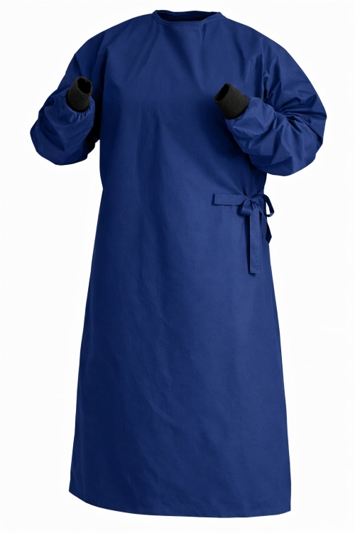Reusable Surgical Gown - 100% Cotton - Navy