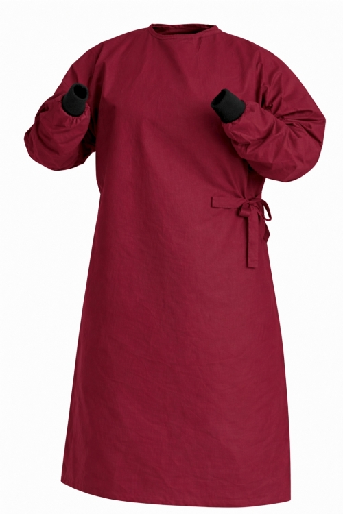 Reusable Surgical Gown - 100% Cotton - Wine