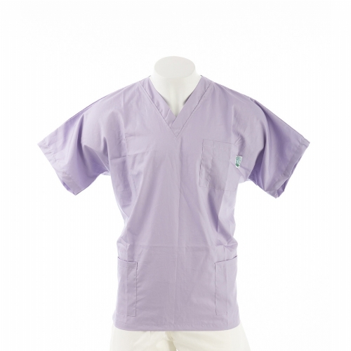 Iris Short Sleeve Medical Scrub Top with Side Pockets 100% Cotton