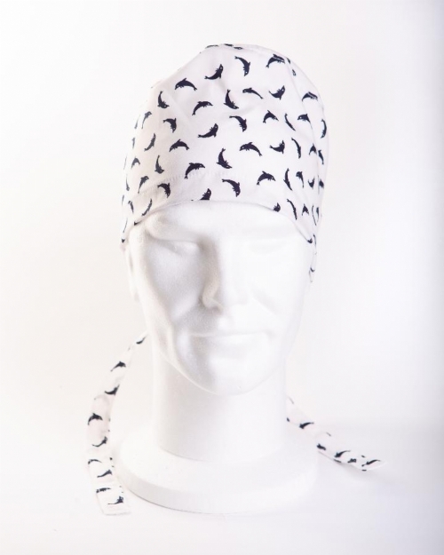  White Dolphin Surgeons Hat 100% Cotton