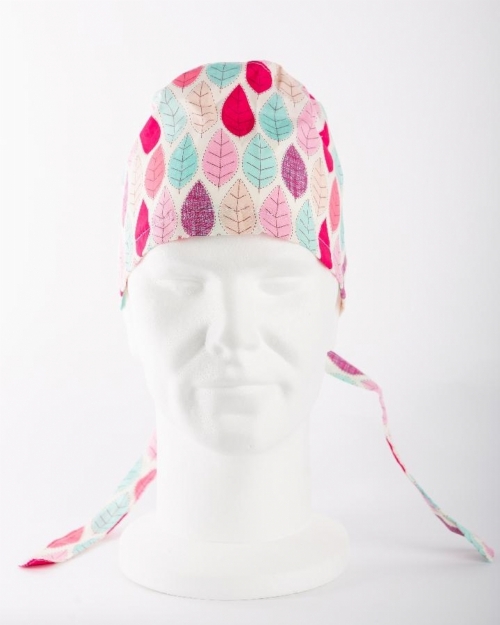 Summer Leaves Surgeons Hat 100% Cotton