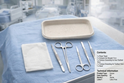 Sterile Minor Surgery Suture Pack - Bronze Fine Suturing Kit (Latex-Free)